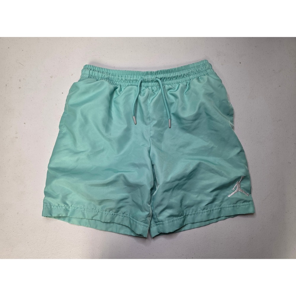 Jordan Kids Teal Jumpman Logo Mesh Lined Swim Trunks Shorts Size M 10-12 Yrs